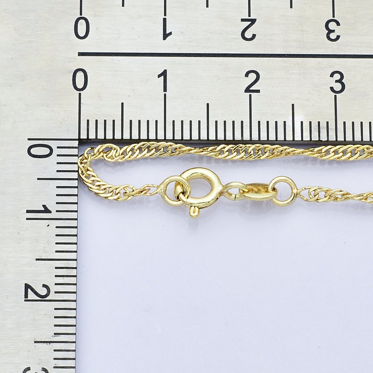 24K Gold Filled 2mm Singapore Chain 18 Inch Necklace | WA-3154