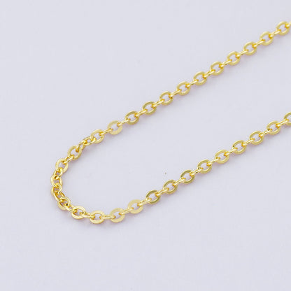 24K Gold Filled 2mm Standard Minimalist Cable Unfinished Chain by Yard | Roll-01865
