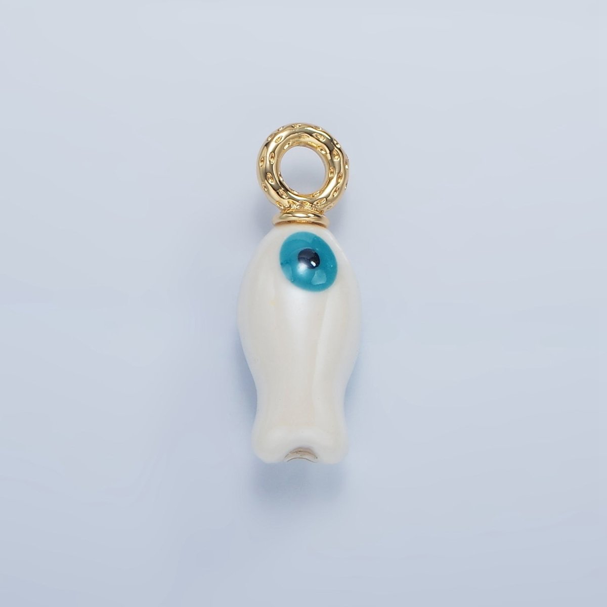 24K Gold Filled 30mm Enamel Fish Sea Animal Ceramic Drop Charm | X794 - X801