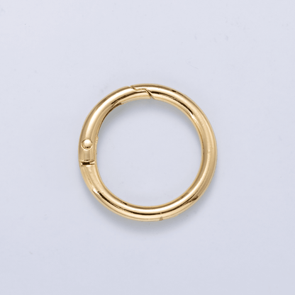 24K Gold Filled 32.8mm Minimalist Circle Round Push Gate Findings | Findings-00413