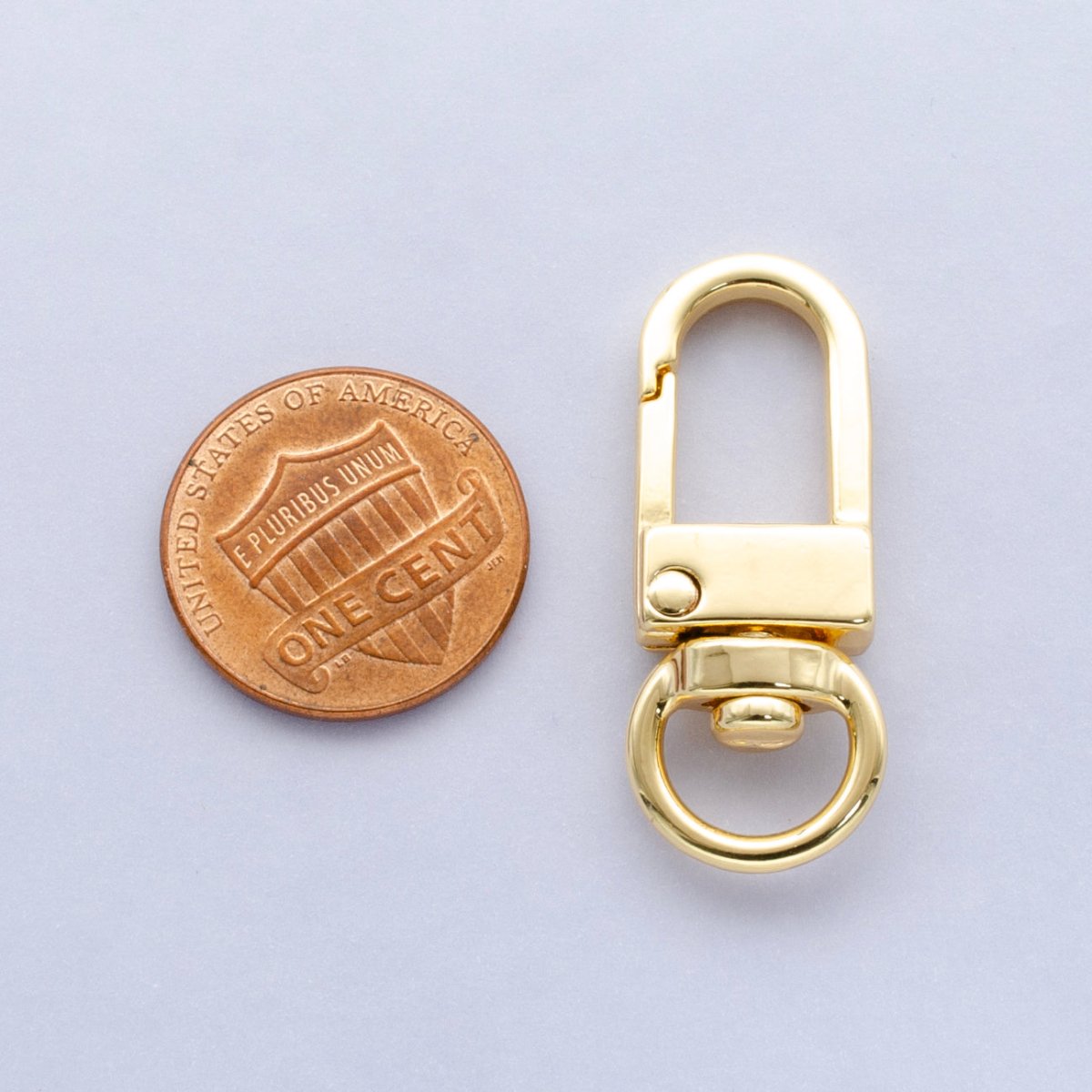 24K Gold Filled 33mm Minimalist Push Gate Swivel Closure Finding | Z1109
