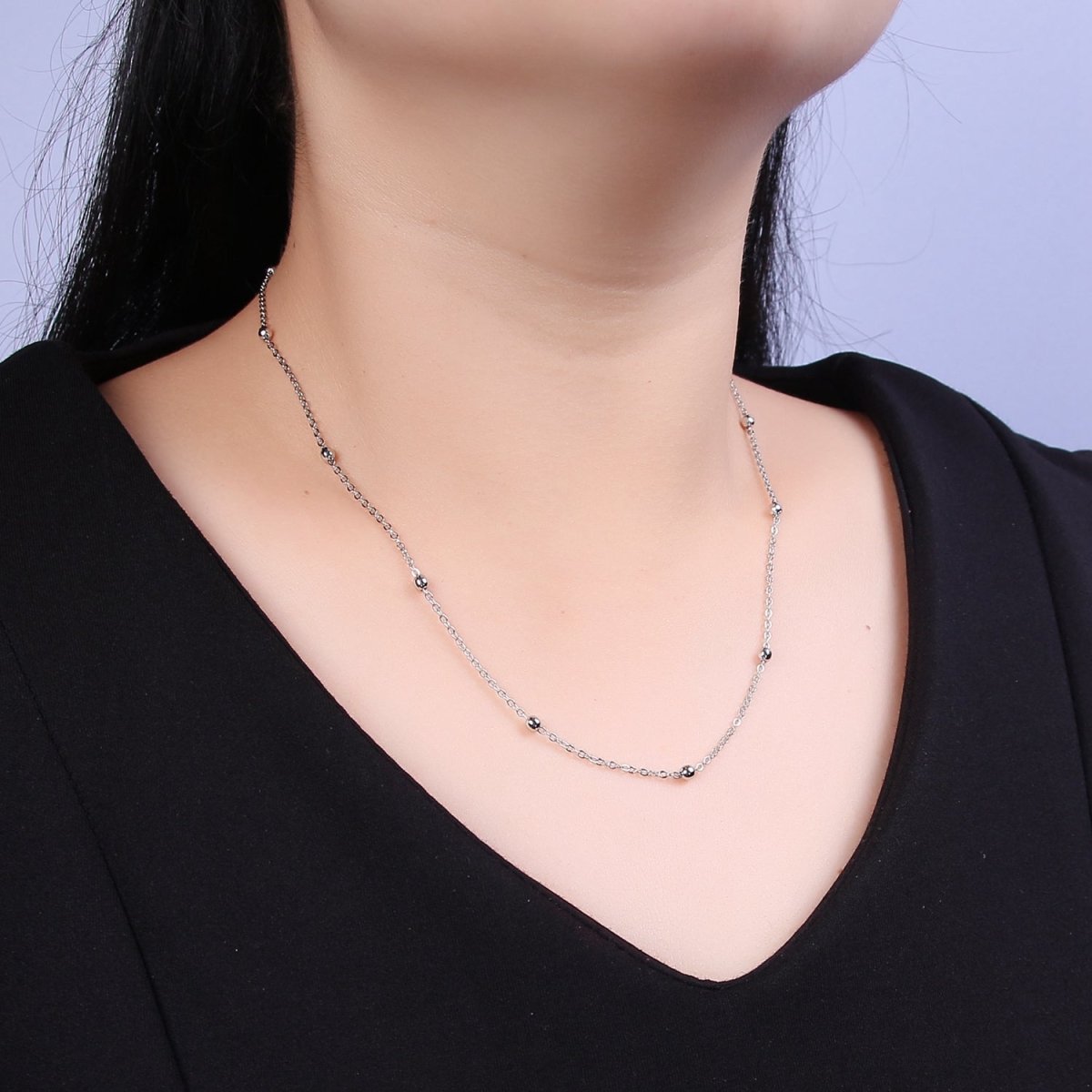 24K Gold Filled 3.4mm Satellite Cable Chain 18 Inch Layering Necklace w. Extender | WA-729  Clearance Pricing