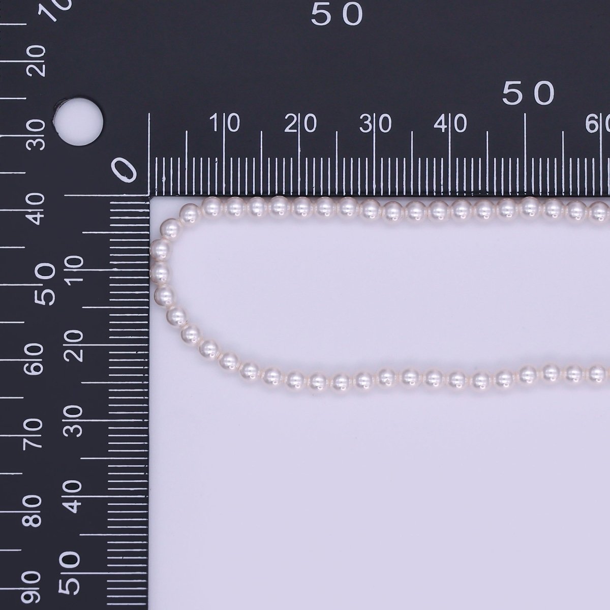 24K Gold Filled 3m Off-White Shell Pearl Bead Gemstone 17 Inch Necklace | WA-3049