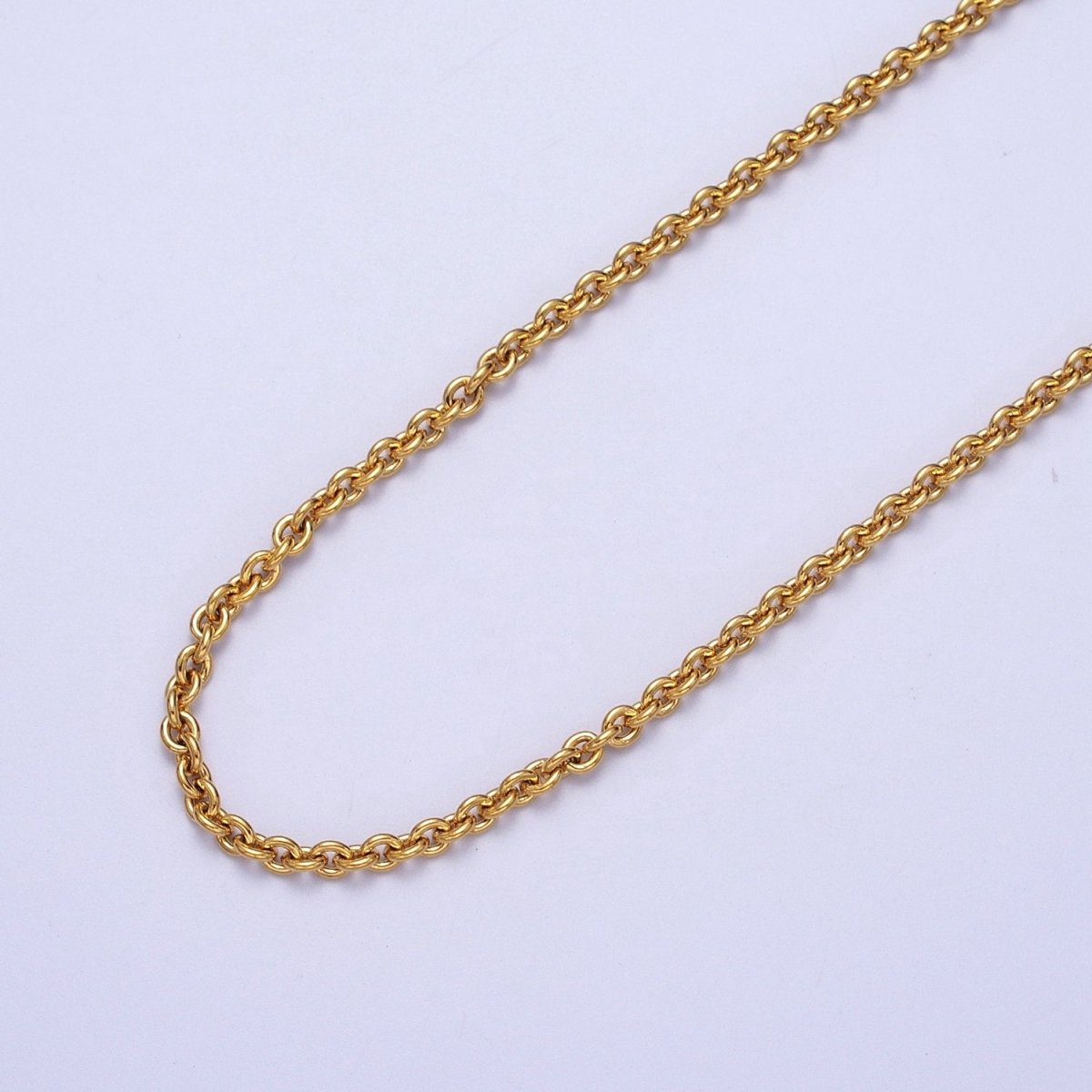 24K Gold Filled 3mm Mini Rolo Unfinished Chain in Gold &amp; Silver | ROLL-907, ROLL-908 Clearance Pricing