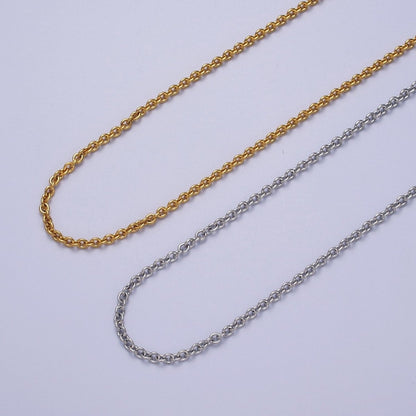 24K Gold Filled 3mm Mini Rolo Unfinished Chain in Gold &amp; Silver | ROLL-907, ROLL-908 Clearance Pricing