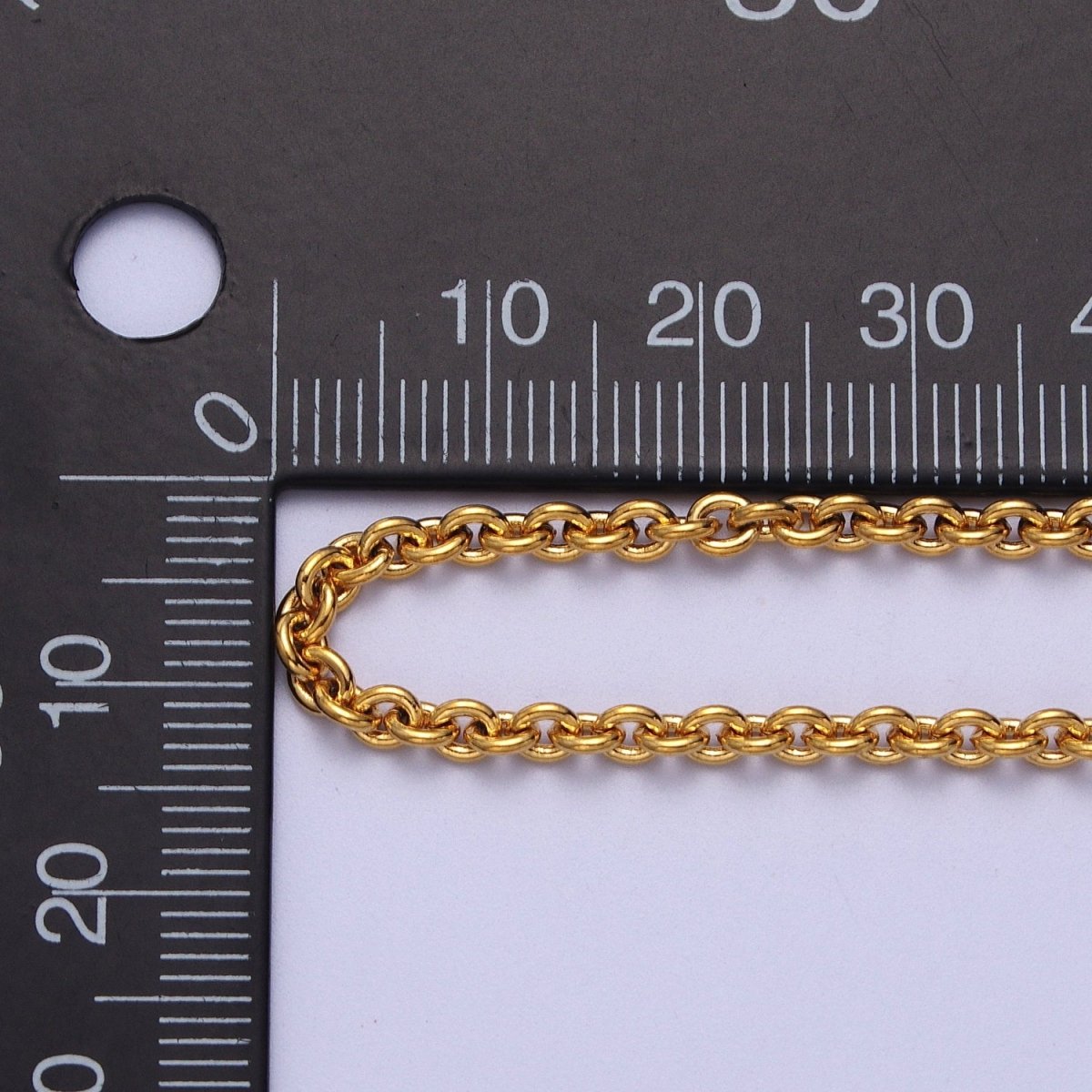 24K Gold Filled 3mm Mini Rolo Unfinished Chain in Gold &amp; Silver | ROLL-907, ROLL-908 Clearance Pricing