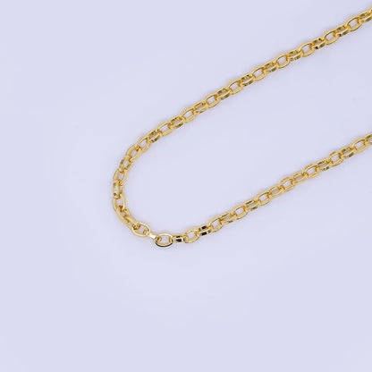 24K Gold Filled 3mm Minimalist Cable Unfinished Chain by Yard | Roll-1669