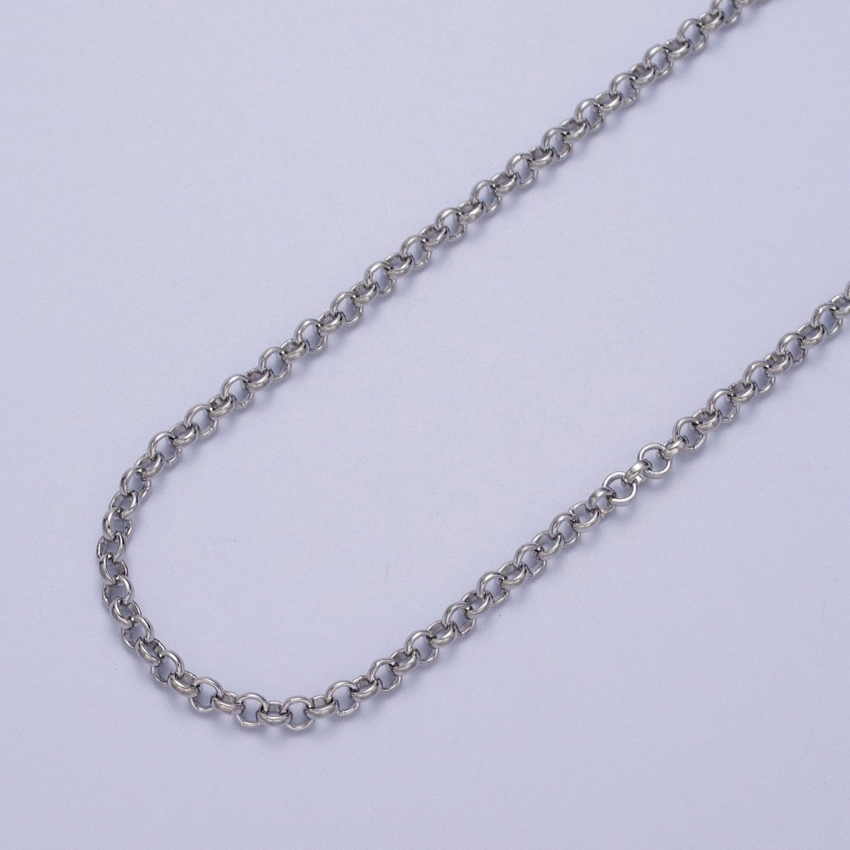 24K Gold Filled 3mm Round Rolo Unfinished Chain in Gold &amp; Silver | ROLL-881, ROLL-882 Clearance Pricing