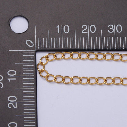 24K Gold Filled 3mm Thin Cable Gold, Silver Unfinished Extender Chain | ROLL-939 ROLL-940 Clearance Pricing