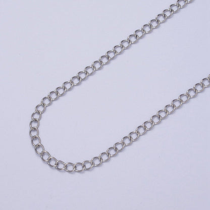 24K Gold Filled 3mm Thin Cable Gold, Silver Unfinished Extender Chain | ROLL-939 ROLL-940 Clearance Pricing