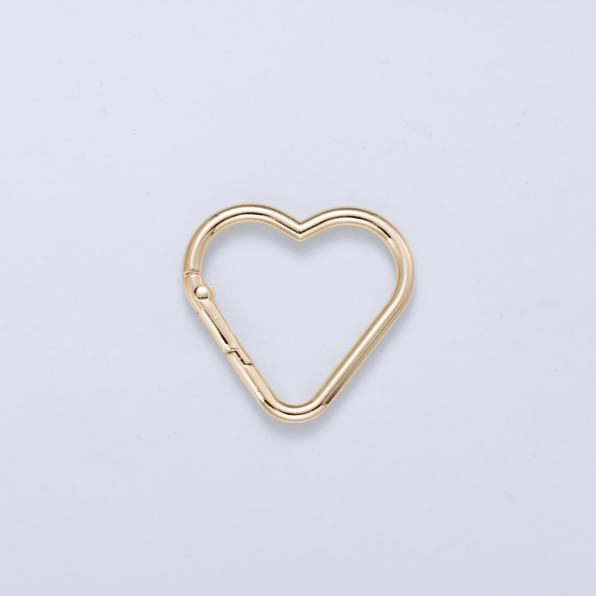 24K Gold Filled 40mm Minimalist Heart Push Gate Findings | Findings-00412