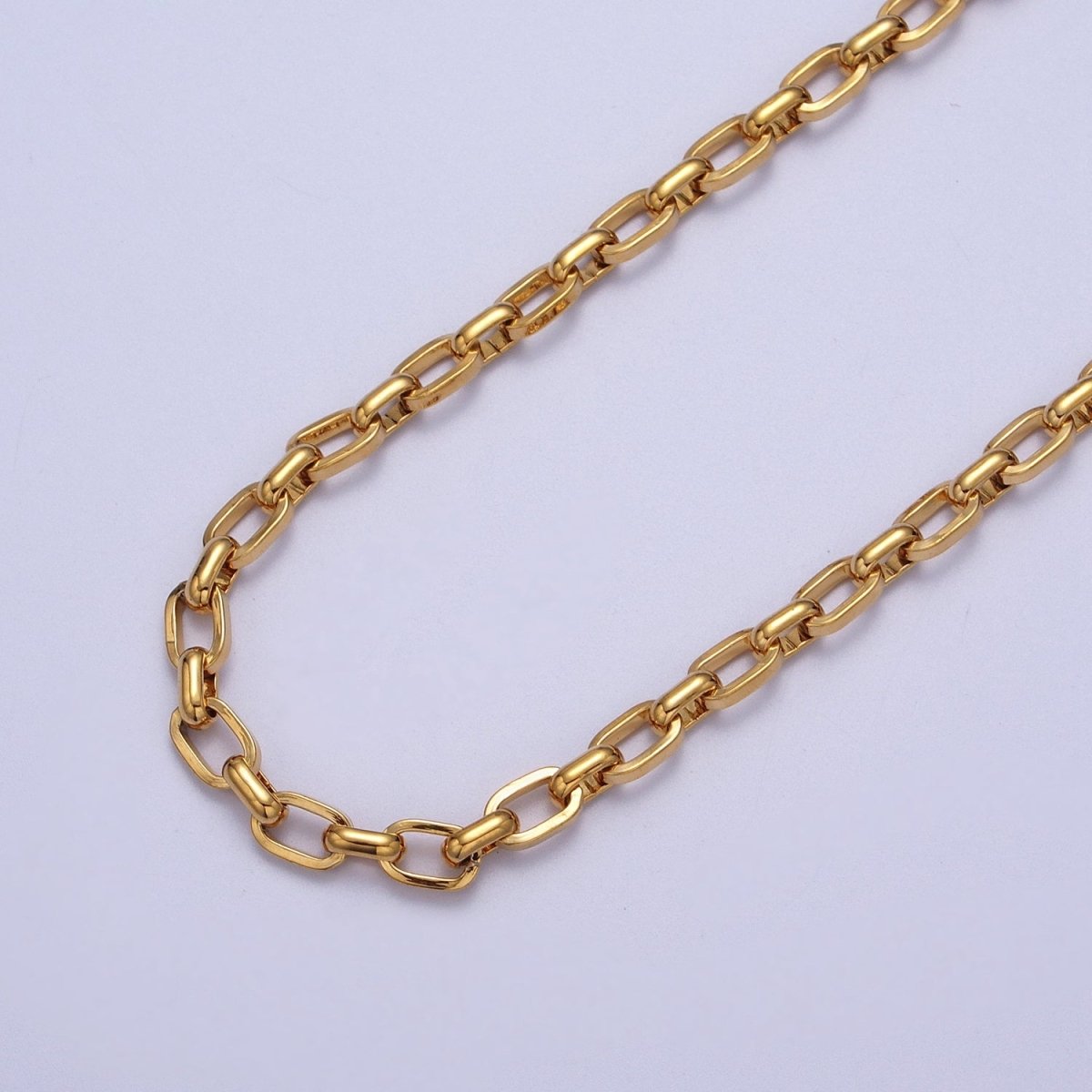 24K Gold Filled 4.4mm Unfinished Cable Chain in Gold &amp; Silver | ROLL-1002 ROLL-1003 Clearance Pricing