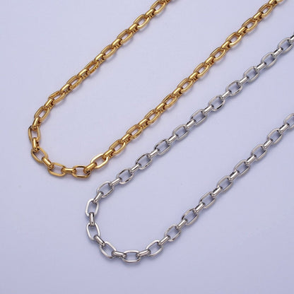 24K Gold Filled 4.4mm Unfinished Cable Chain in Gold &amp; Silver | ROLL-1002 ROLL-1003 Clearance Pricing