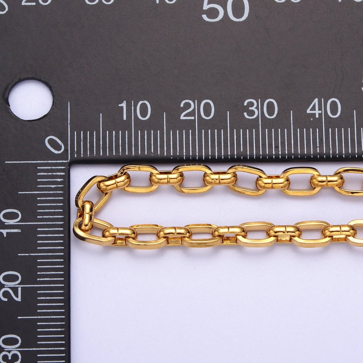 24K Gold Filled 4.4mm Unfinished Cable Chain in Gold &amp; Silver | ROLL-1002 ROLL-1003 Clearance Pricing