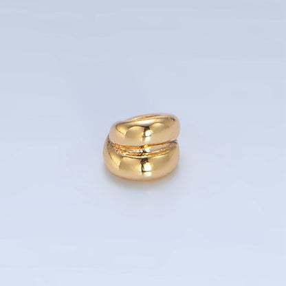 24K Gold Filled 4.5mm Double Band Minimalist Bead | B560