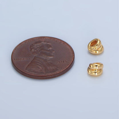 24K Gold Filled 4.5mm Double Band Minimalist Bead | B560