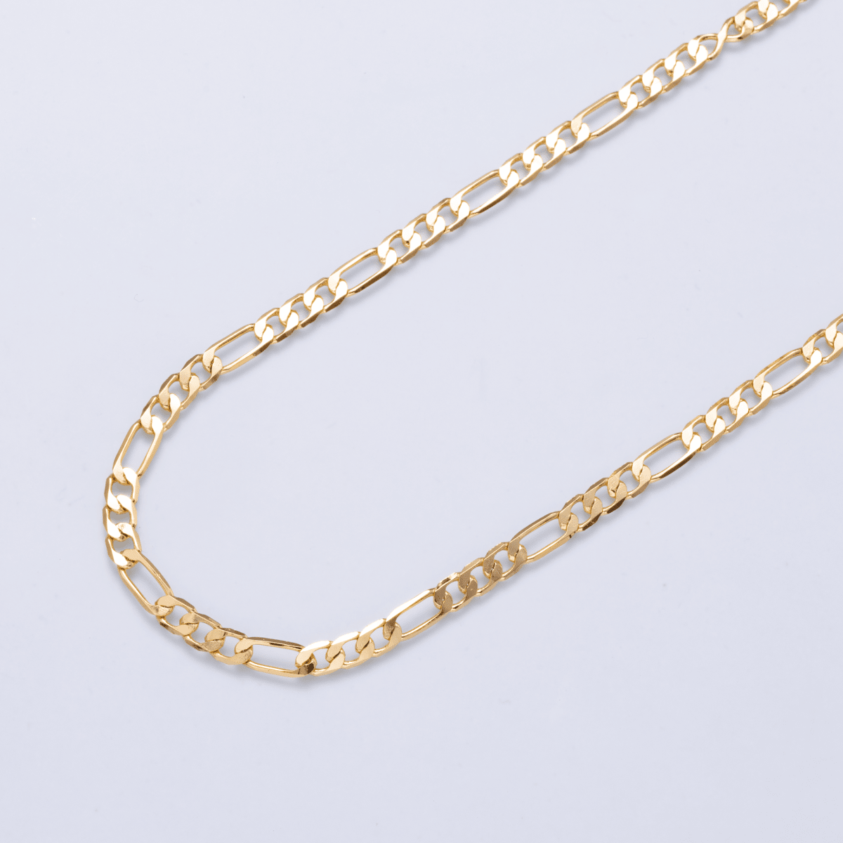 24K Gold Filled 4.5mm Minimalist Figaro Unfinished Chain by Yard | Roll-01870
