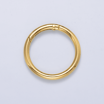 24K Gold Filled 47mm Minimalist Circle Round Push Gate Findings | Findings-00414