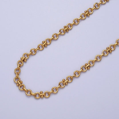 24K Gold Filled 4.8mm Double Rolo Designed Statement Unfinished Chain in Gold &amp; Silver | ROLL-895, ROLL-896 Clearance Pricing