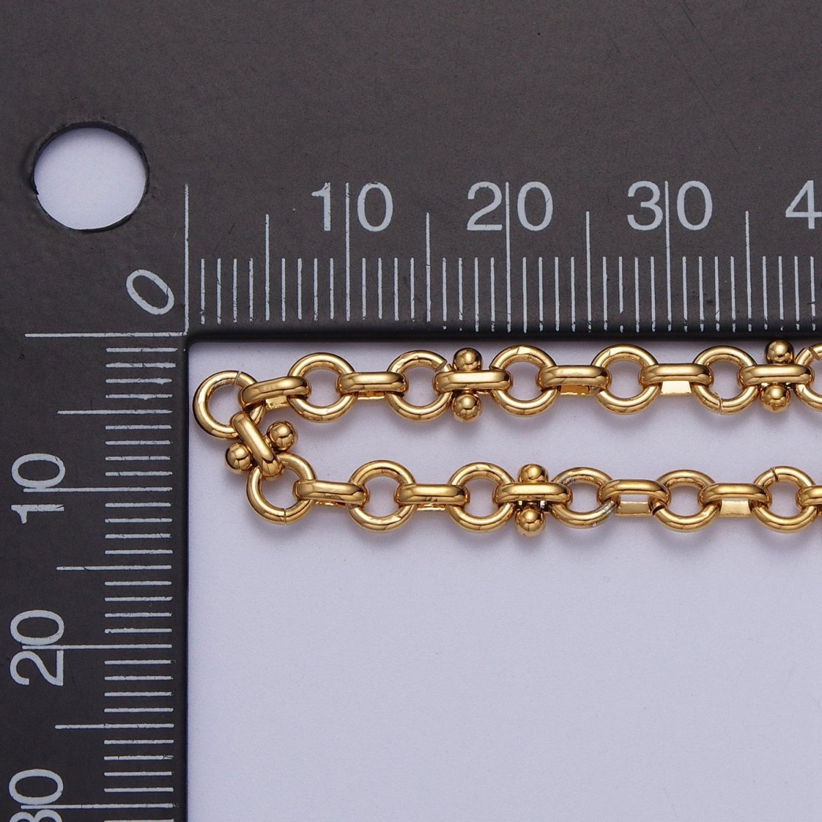 24K Gold Filled 4.8mm Double Rolo Designed Statement Unfinished Chain in Gold &amp; Silver | ROLL-895, ROLL-896 Clearance Pricing