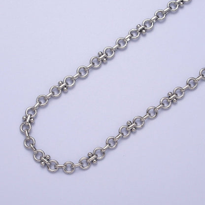 24K Gold Filled 4.8mm Double Rolo Designed Statement Unfinished Chain in Gold &amp; Silver | ROLL-895, ROLL-896 Clearance Pricing