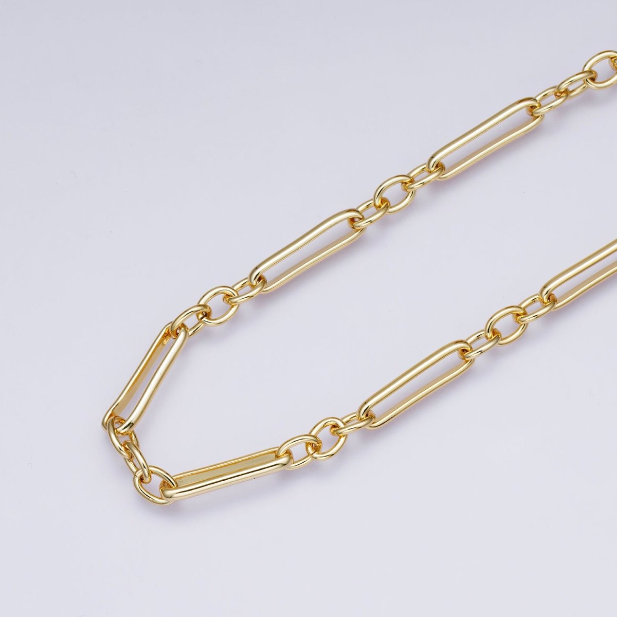 24K Gold Filled 4.8mm Minimalist Cable Paperclip Unfinished Chain by Yard | Roll-01858