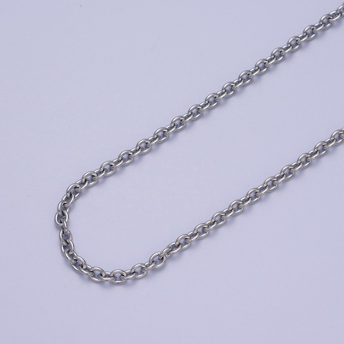 24K Gold Filled 4mm Cable Rolo Unfinished Chain in Gold &amp; Silver | ROLL-990, ROLL-991 Clearance Pricing