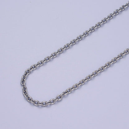 24K Gold Filled 4mm Cable Rolo Unfinished Chain in Gold &amp; Silver | ROLL-990, ROLL-991 Clearance Pricing