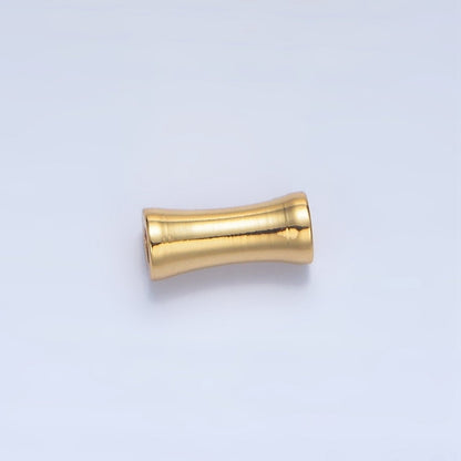 24K Gold Filled 4mm Minimalist Curved Tube Bead in Gold &amp; Silver | B256
