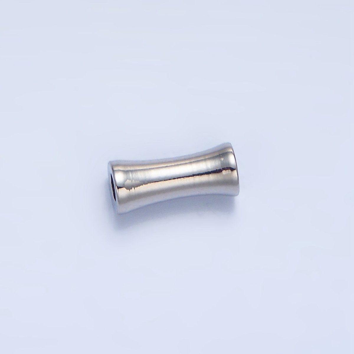 24K Gold Filled 4mm Minimalist Curved Tube Bead in Gold &amp; Silver | B256