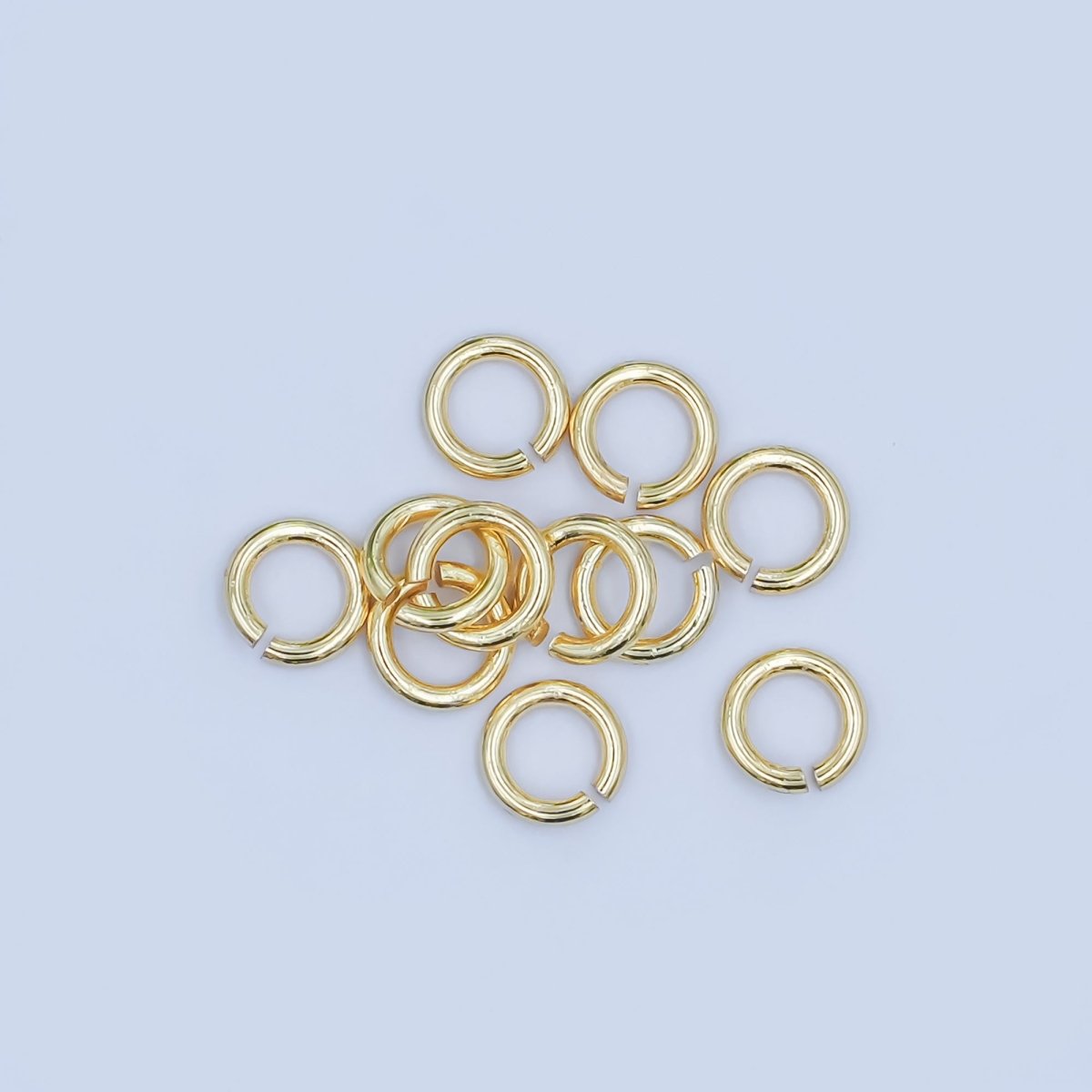 24K Gold Filled 4mm x 0.7mm Minimalist Jump Ring Set in Gold &amp; Silver | SP-1618