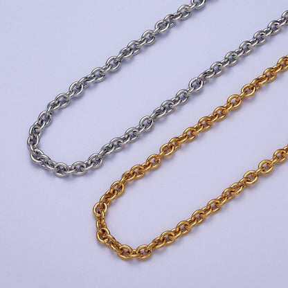 24K Gold Filled 5.2mm Cable Unfinished Statement Chain in Gold &amp; Silver | ROLL-964, ROLL-965 Clearance Pricing
