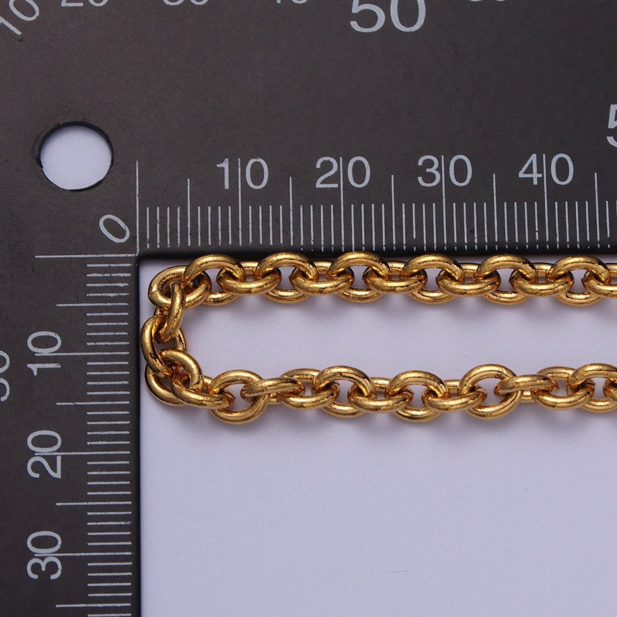 24K Gold Filled 5.2mm Cable Unfinished Statement Chain in Gold &amp; Silver | ROLL-964, ROLL-965 Clearance Pricing