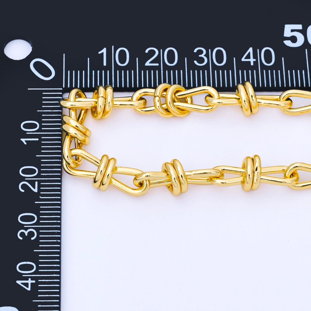 24K Gold Filled 5.5mm Figure 8 Infinity Unfinished Chain by Yard | Roll-1742