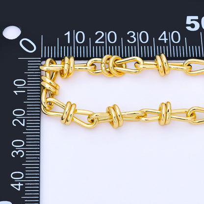 24K Gold Filled 5.5mm Figure 8 Infinity Unfinished Chain by Yard | Roll-1742