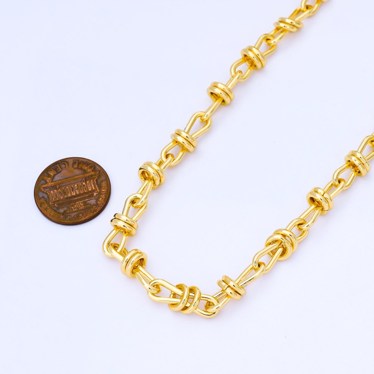 24K Gold Filled 5.5mm Figure 8 Infinity Unfinished Chain by Yard | Roll-1742