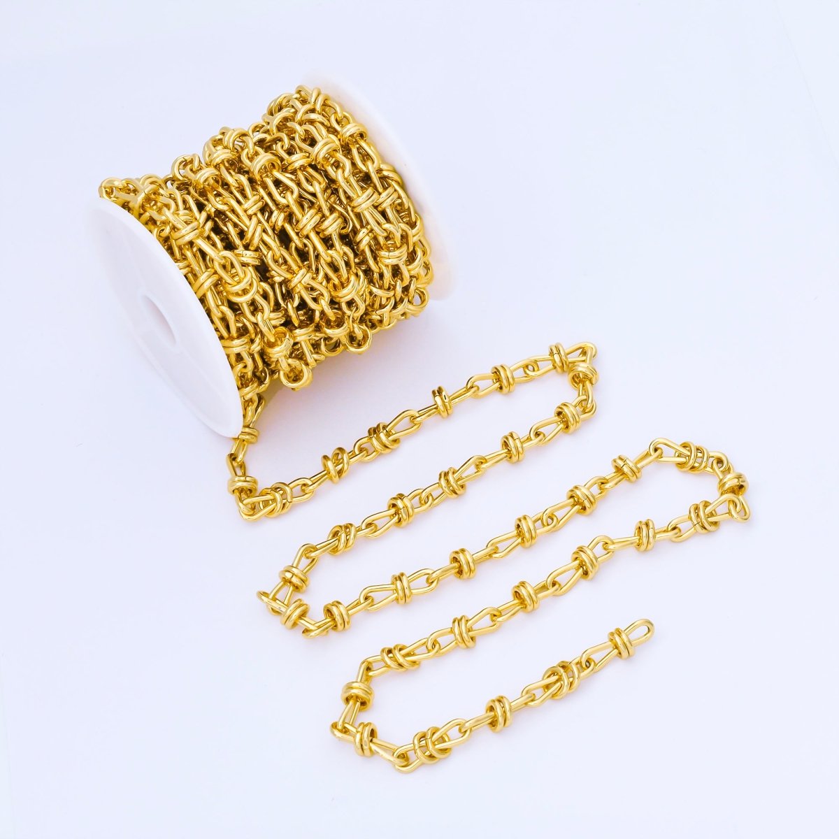 24K Gold Filled 5.5mm Figure 8 Infinity Unfinished Chain by Yard | Roll-1742
