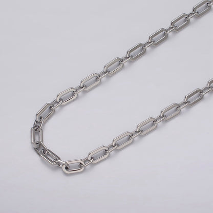 24k Gold Filled 5.5mm Hexagonal PaperClip Cable Link Unfinished Chain in Gold &amp; Silver | ROLL-1122 ROLL-1205 Clearance Pricing