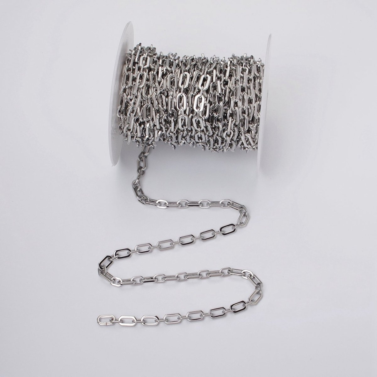 24k Gold Filled 5.5mm Hexagonal PaperClip Cable Link Unfinished Chain in Gold &amp; Silver | ROLL-1122 ROLL-1205 Clearance Pricing