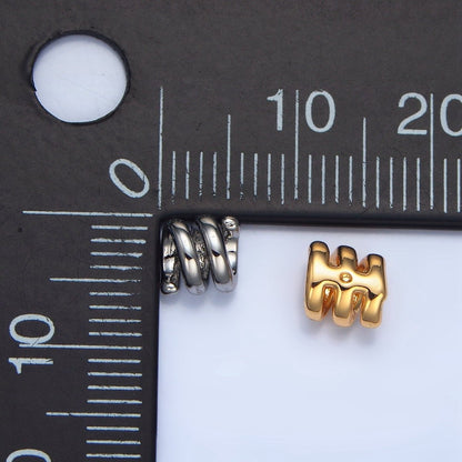 24K Gold Filled 5.6mm Twisted Coil Rope Bead in Gold &amp; Silver | B911