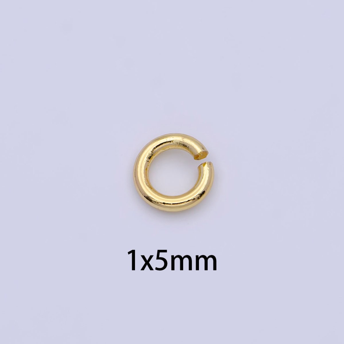 24K Gold Filled 5mm, 6mm, 7mm, 8mm (18 Gauge) Jump Ring Jewelry Making Supply | SP-1560 ~ SP1563-15