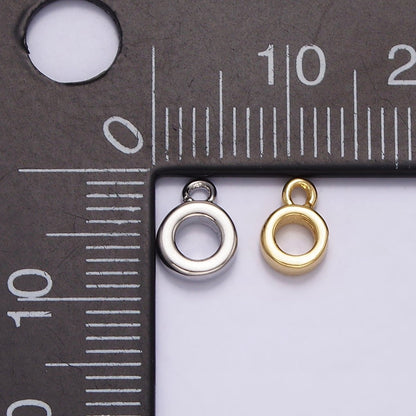 24K Gold Filled 5mm, 6mm Thin Crimp Open Loop Charm Holder Jewelry Making Supply in Gold &amp; Silver | Z-923 - Z-926