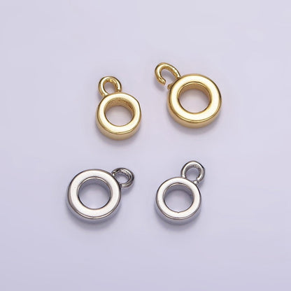 24K Gold Filled 5mm, 6mm Thin Crimp Open Loop Charm Holder Jewelry Making Supply in Gold &amp; Silver | Z-923 - Z-926