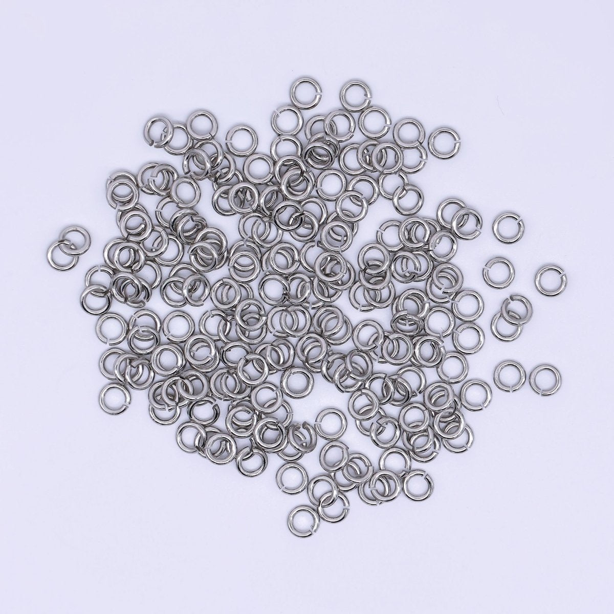 24K Gold Filled 5mm x 1mm Classic Round Jump Ring Findings Set in Gold &amp; Silver | SP-01640