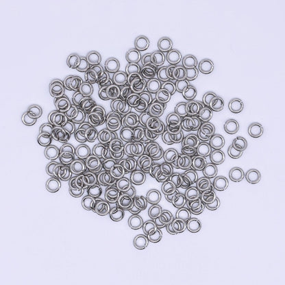 24K Gold Filled 5mm x 1mm Classic Round Jump Ring Findings Set in Gold &amp; Silver | SP-01640