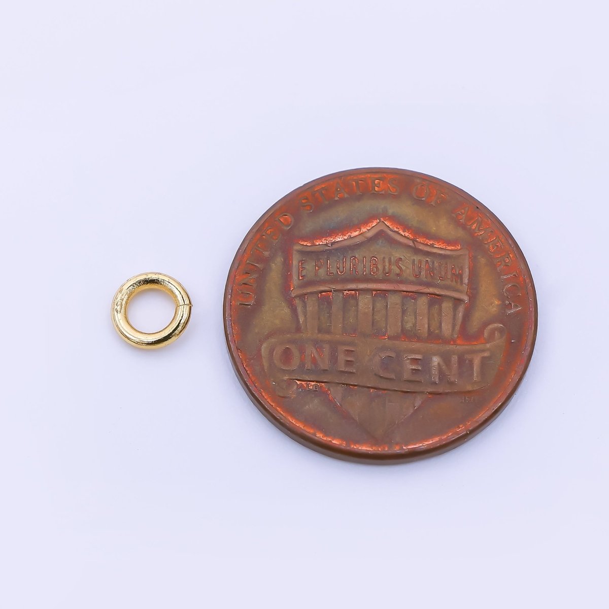 24K Gold Filled 5mm x 1mm Classic Round Jump Ring Findings Set in Gold &amp; Silver | SP-01640