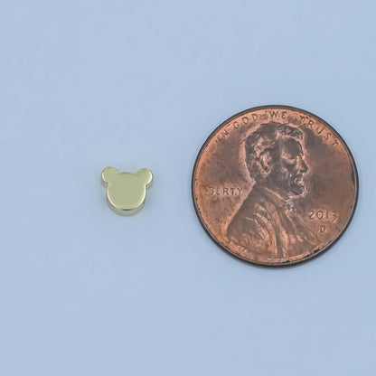 24K Gold Filled 5mm Minimalist Mouse Mini Bead by 20 Pieces | B079