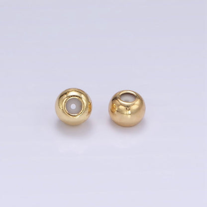 24K Gold Filled 5mm Stopper Rubber Bead Findings Rubber Charm Stopper | L-529