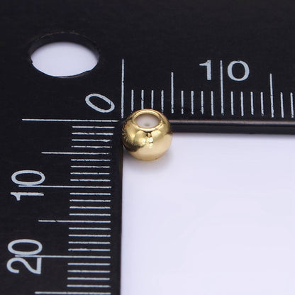 24K Gold Filled 5mm Stopper Rubber Bead Findings Rubber Charm Stopper | L-529