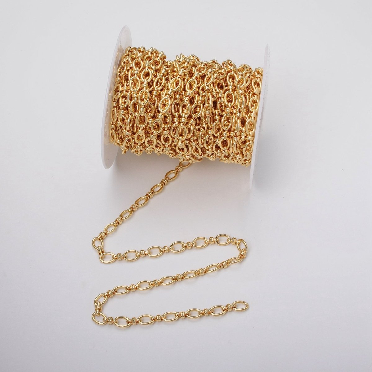 24k Gold Filled 6.5mm Figaro Long and Short Fancy Unfinished Unique Chain in Gold &amp; Silver | ROLL-1141 ROLL-1142 Clearance Pricing
